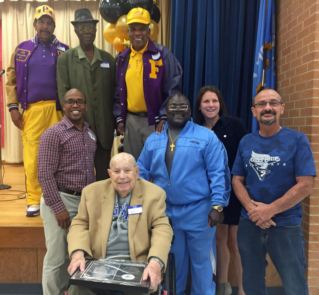 Hall of Fame members after being honored at the Guthrie High School Alumni Assembly.