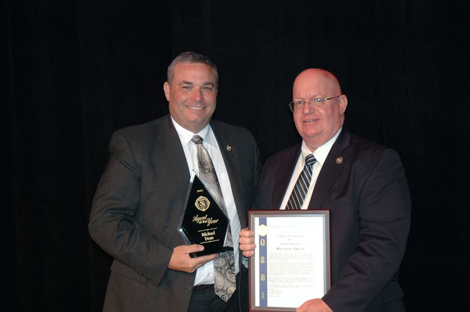 Dean named OSBI Agent of the Year – Guthrie News Page