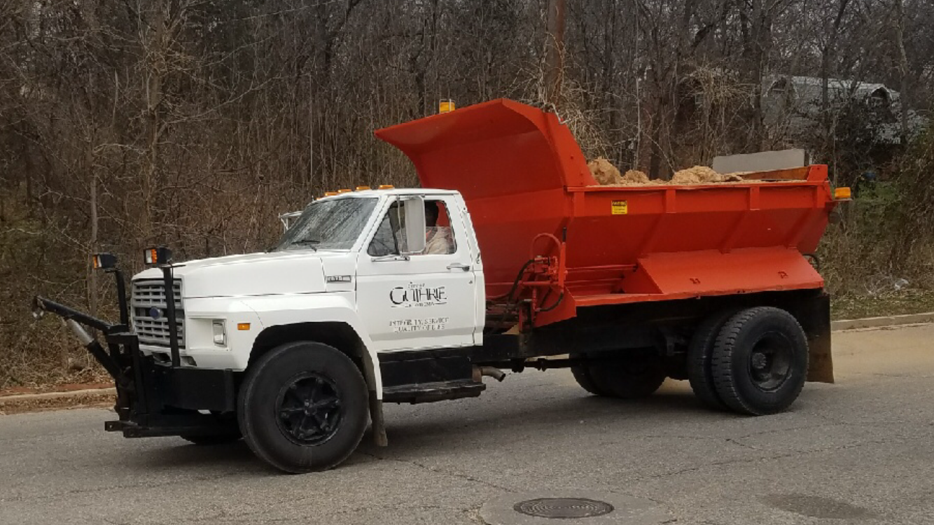 City crews sanding slick roads; list of street priorities Guthrie