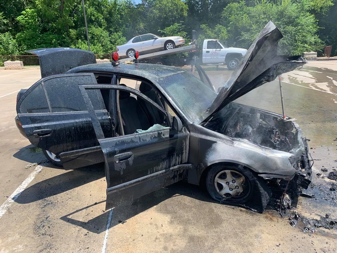Video: Car catches fire near gas pumps – Guthrie News Page