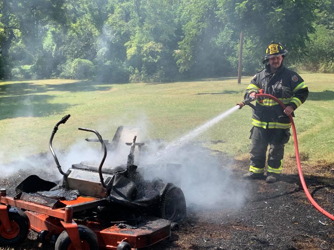 Firefighters keep mower fire away from home Guthrie News Page