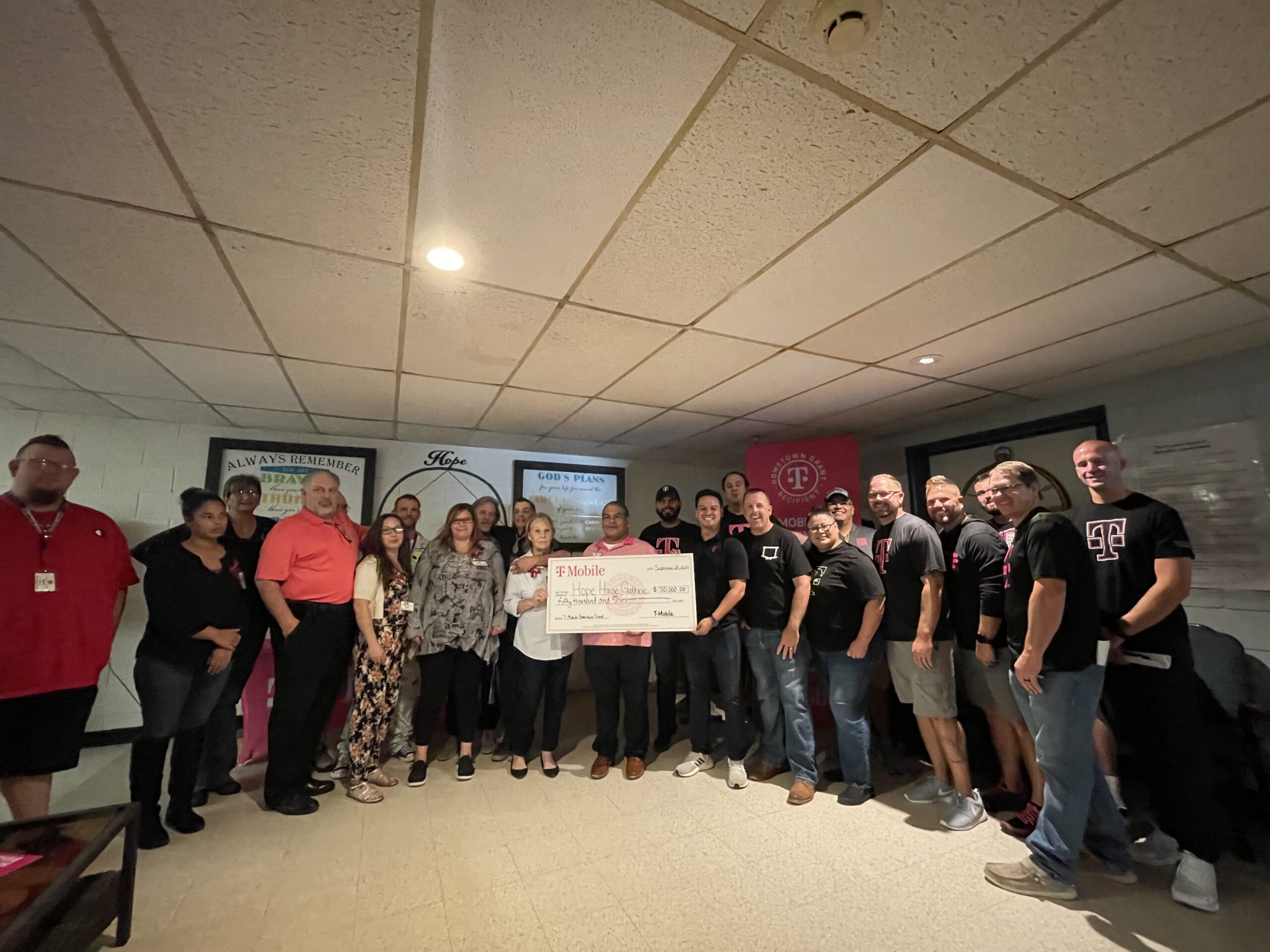 Hope House receives 50,000 grant from TMobile Guthrie News Page