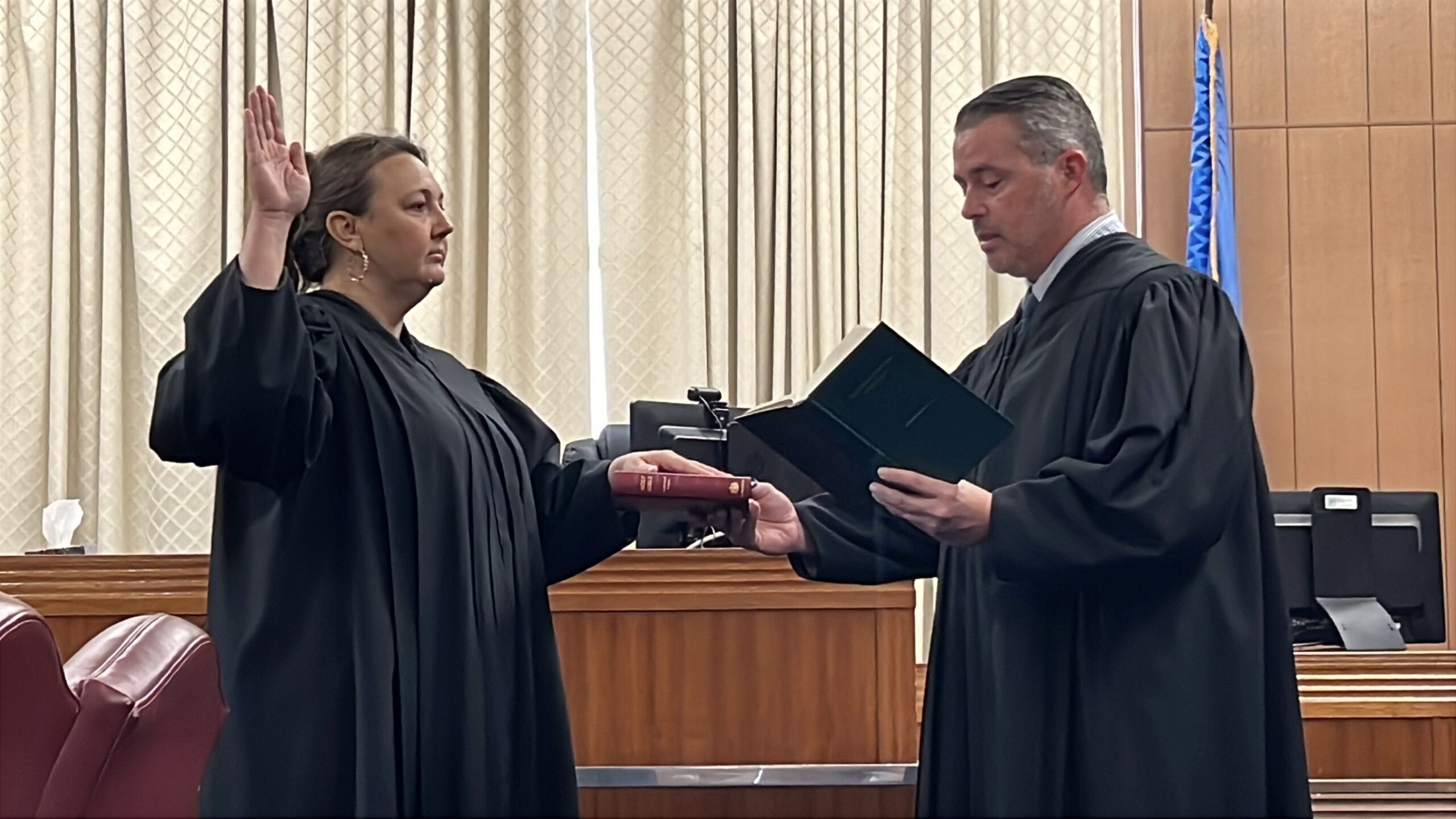 Watch: Vaughan sworn in as Associate District Judge for Logan County ...